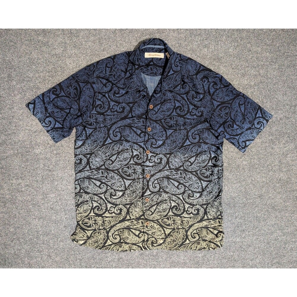 Tommy Bahama Hawaiian Shirt Silk Mens Medium